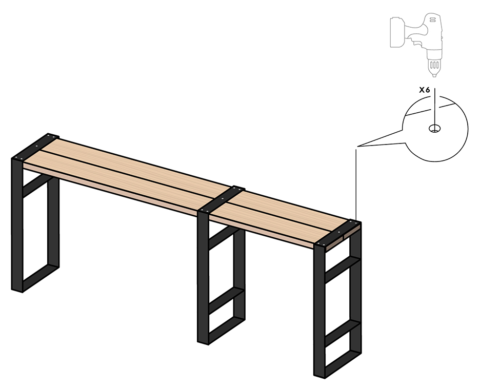 DIY fabriquer un meuble 2 en 1 étape 4