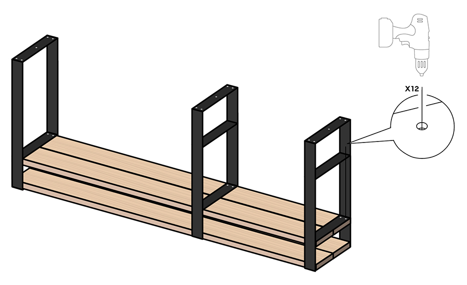 DIY fabriquer un meuble 2 en 1 étape 5