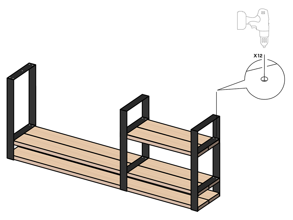 DIY fabriquer un meuble 2 en 1 étape 6