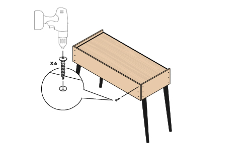 DIY : fabriquer son bureau - étape 11