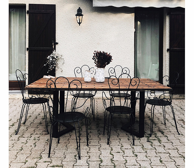 Table de jardin de Marine