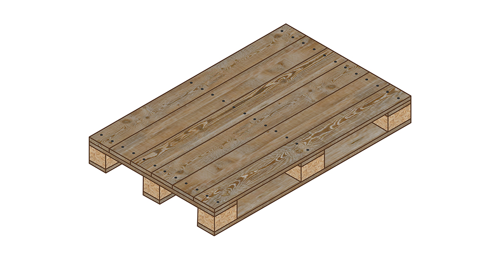 Table basse en palette avec pieds métalliques noirs – DIY