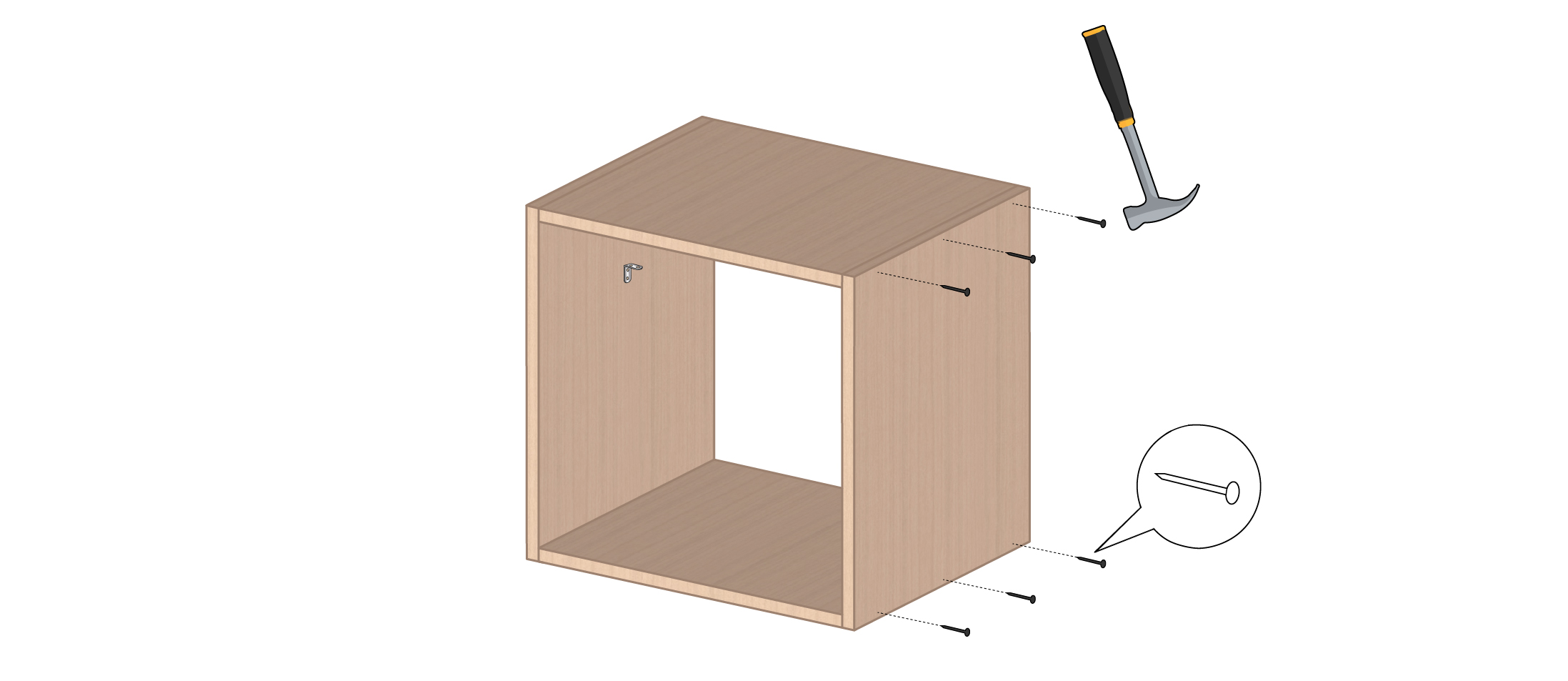 meuble vinyle DIY étape 3