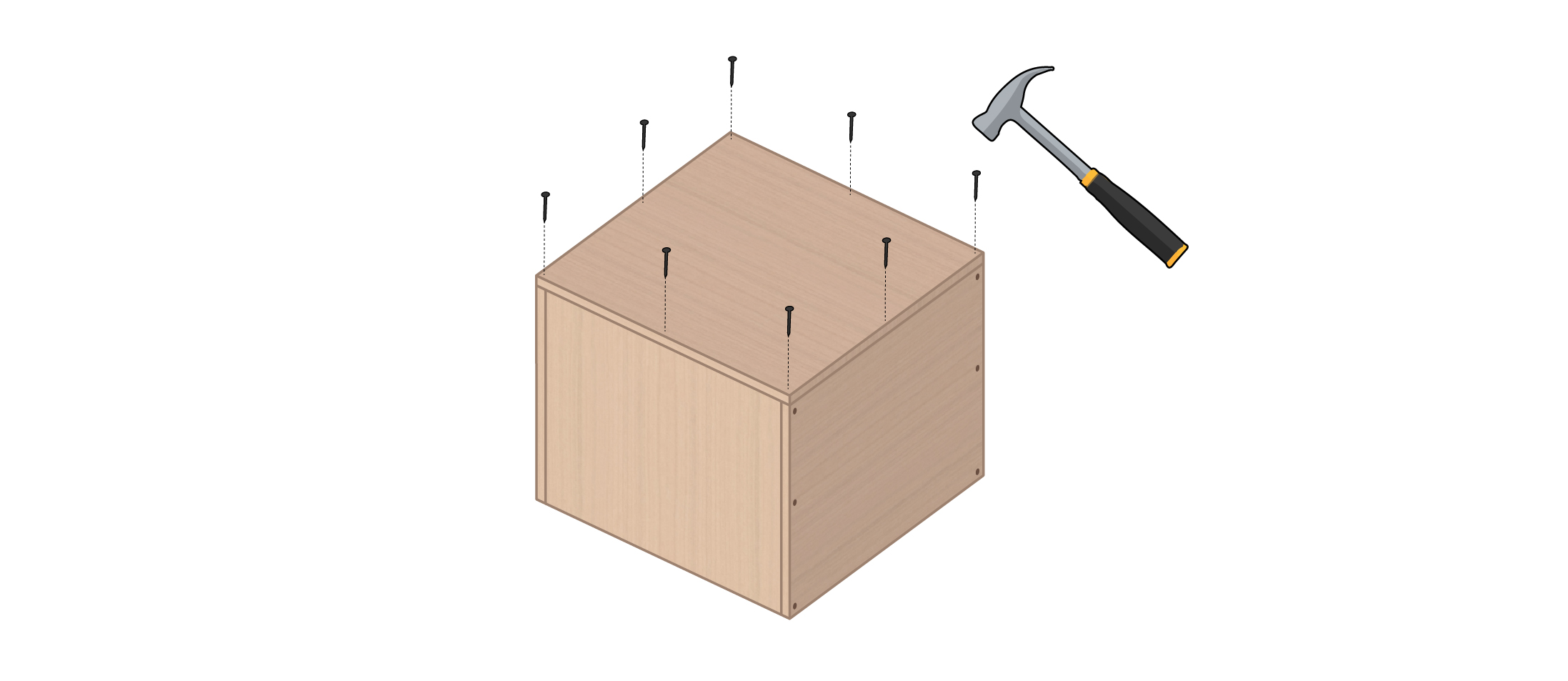 meuble vinyle DIY étape 5