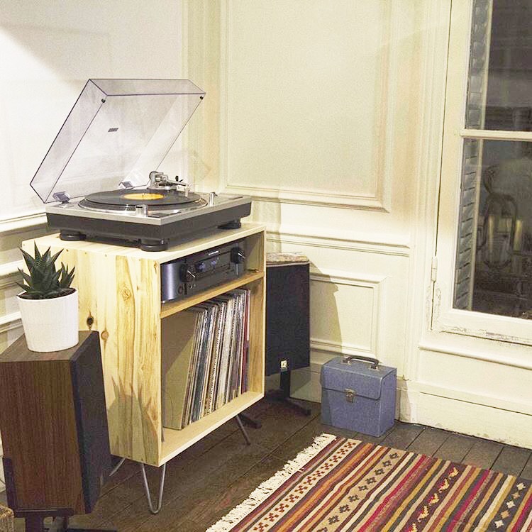 meuble vinyle DIY sur mesure