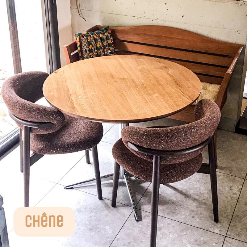 Plateau rond bois massif 90 cm