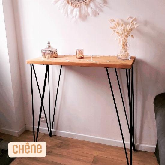 plateau bois massif rectangle 100x30 cm