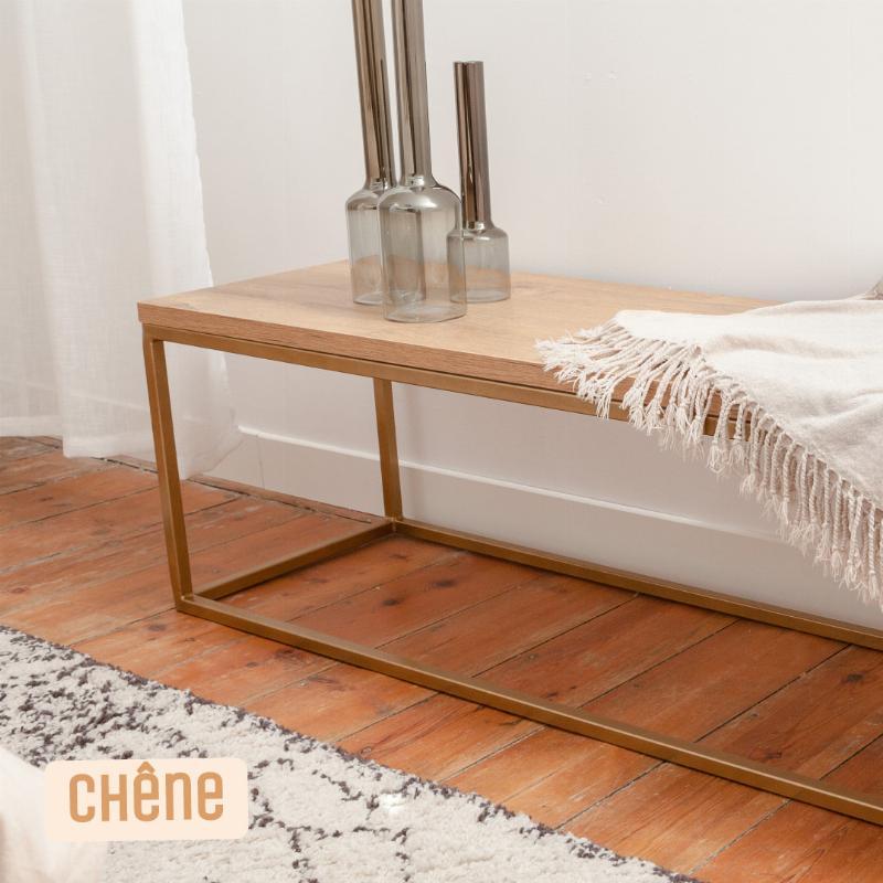 Plateau bois massif rectangle 120x25 cm