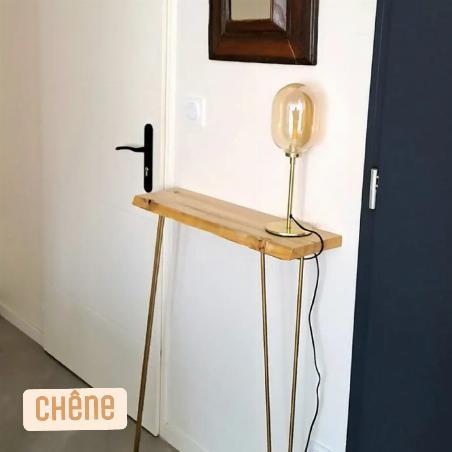 Plateau bois massif rectangle 60x20