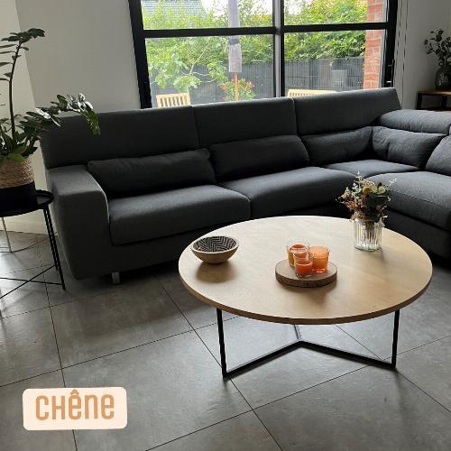 Plateau rond en chêne 80 cm | La Fabrique des Pieds