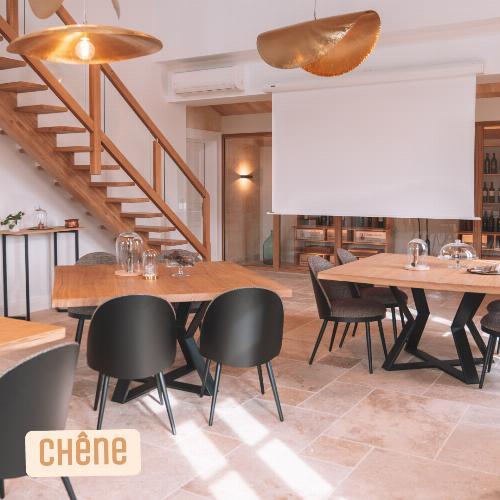 Plateau bois massif carré 140x140 cm