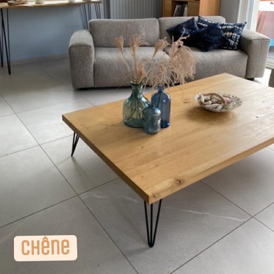 Plateau bois massif rectangle 120x60 cm