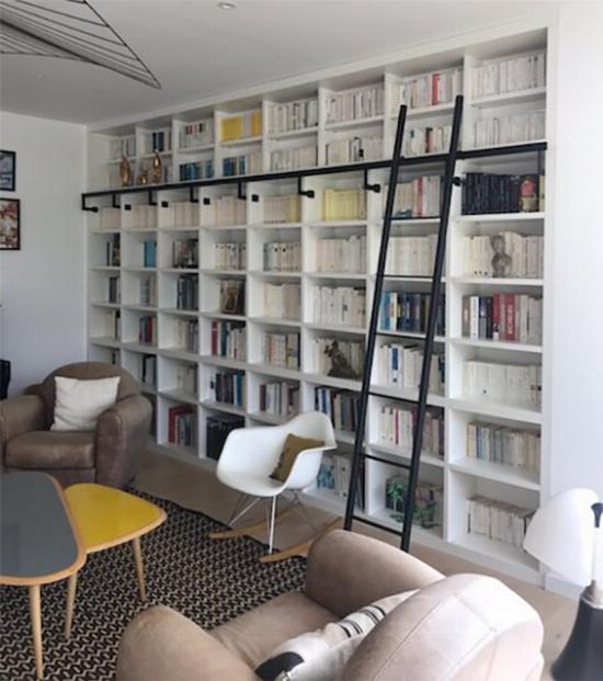 Échelle de bibliothèque ronde