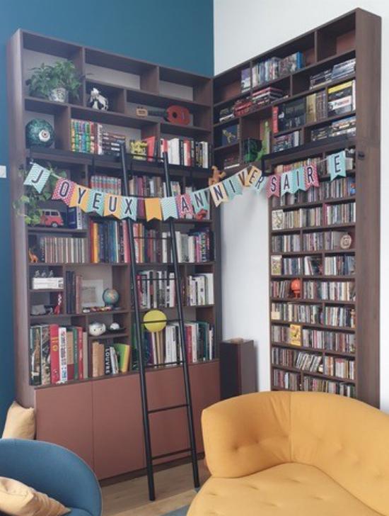 Échelle de bibliothèque ronde