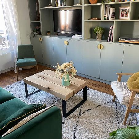 Table basse bois et acier