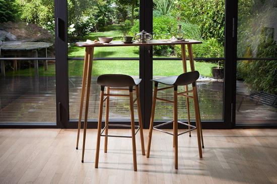 Pied pour conique incliné pour table haute