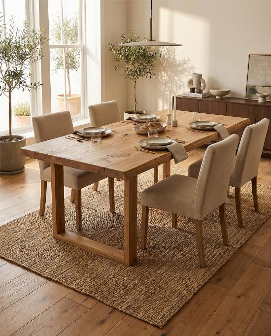 Pied bois rectangle épais