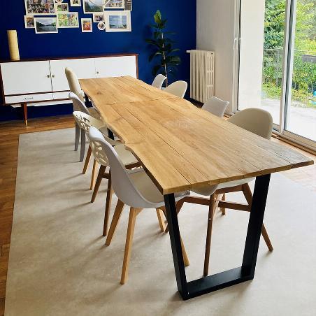 Table à manger 8 personnes  bois et acier