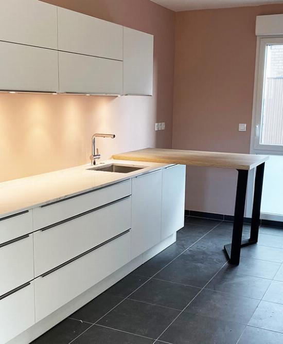 Pied M - ilot de cuisine