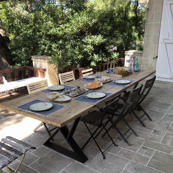 Table à manger extérieure industrielle