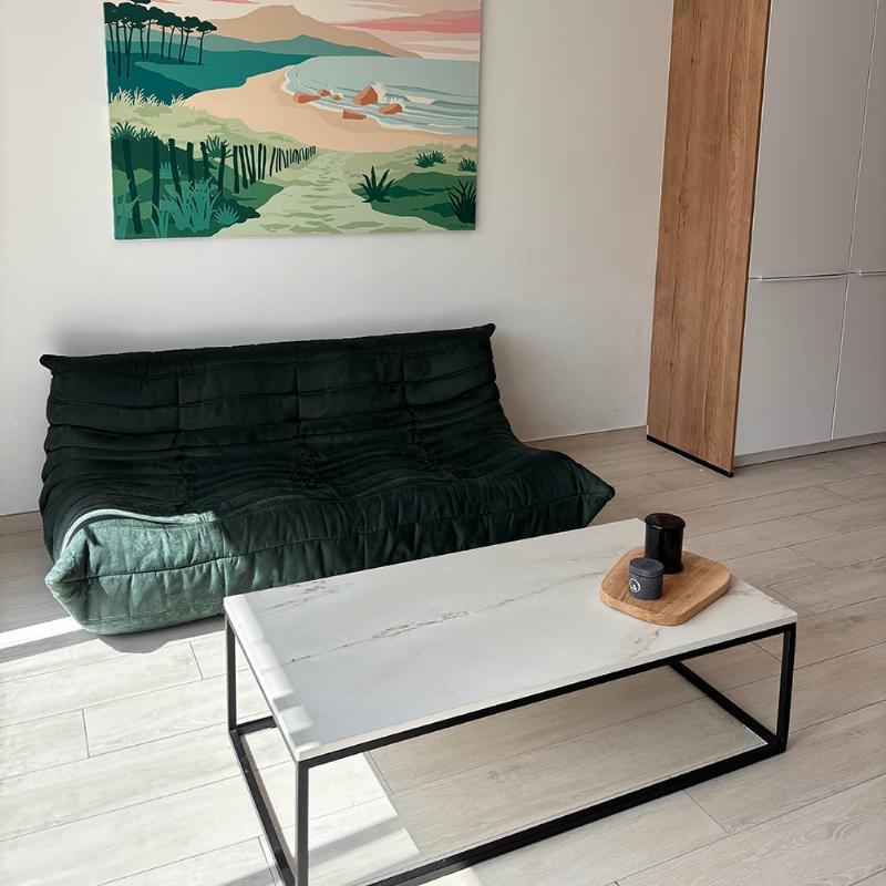 Table basse rectangulaire en marbre Table basse rectangulaire en marbre