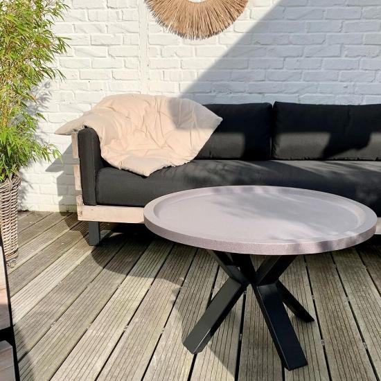 Table basse rond avec pied central
