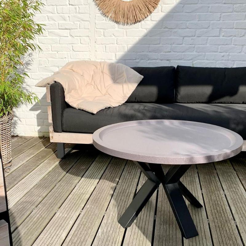 Table basse rond avec pied central