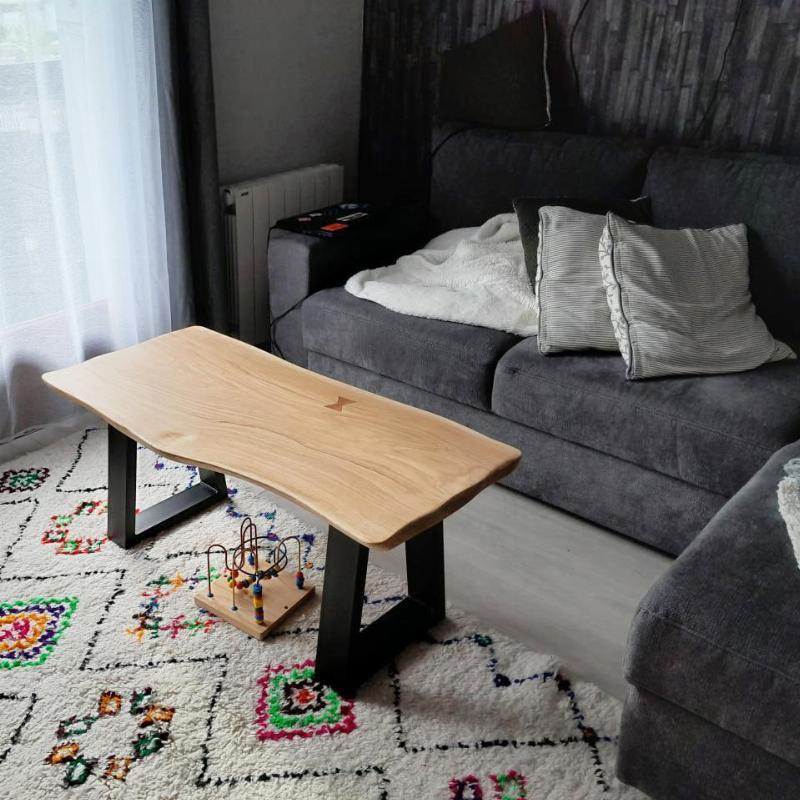 Table basse bois acier 