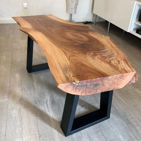 Table basse industriel bois et acier