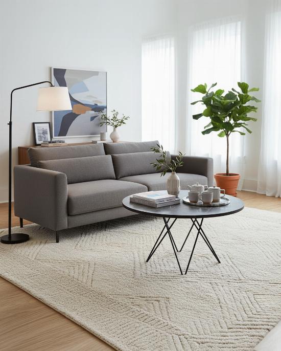 Table basse 41,2x70 avec pied quadruple