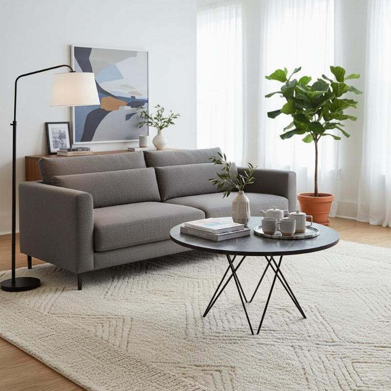 Table basse 41,2x70 avec pied quadruple