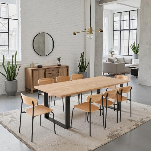 Table à manger 8 personnes en chêne massif | La Fabrique des Pieds