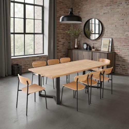 Table à manger 8 personnes en chêne massif | La Fabrique des Pieds