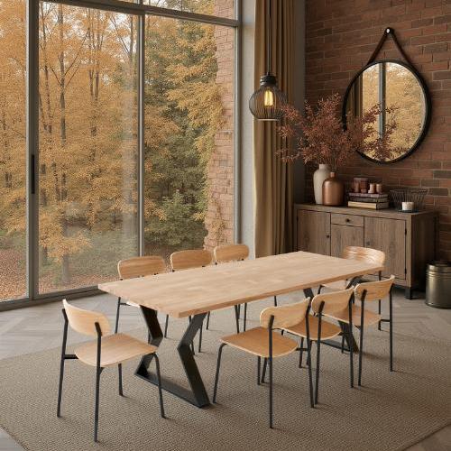 Table à manger 8 personnes en chêne massif | La Fabrique des Pieds