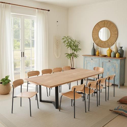 Table à manger 10 personnes en chêne massif | La Fabrique des Pieds