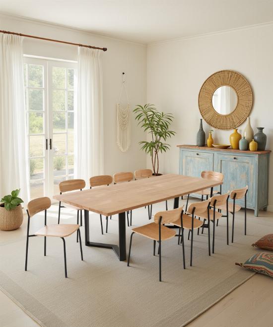 table à manger 10 personnes avec pieds M