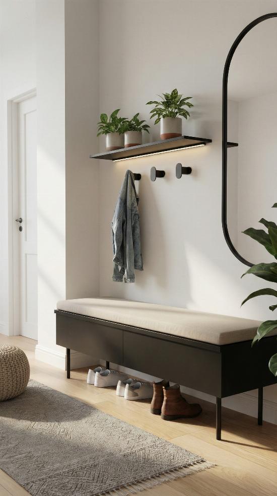 Patère oolong simple noir