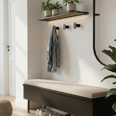 Patère oolong simple noir