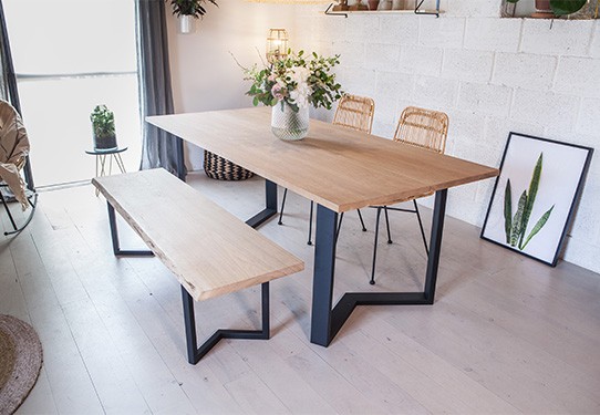 Create a bench for a dining table